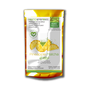 Hemp Extract with CBD Edibles 100mg | Pineapple & Matcha (12 pieces)